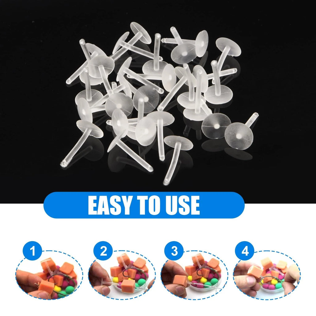 Buoyant Bait Stops for Tough Water Conditions (Set of 4)