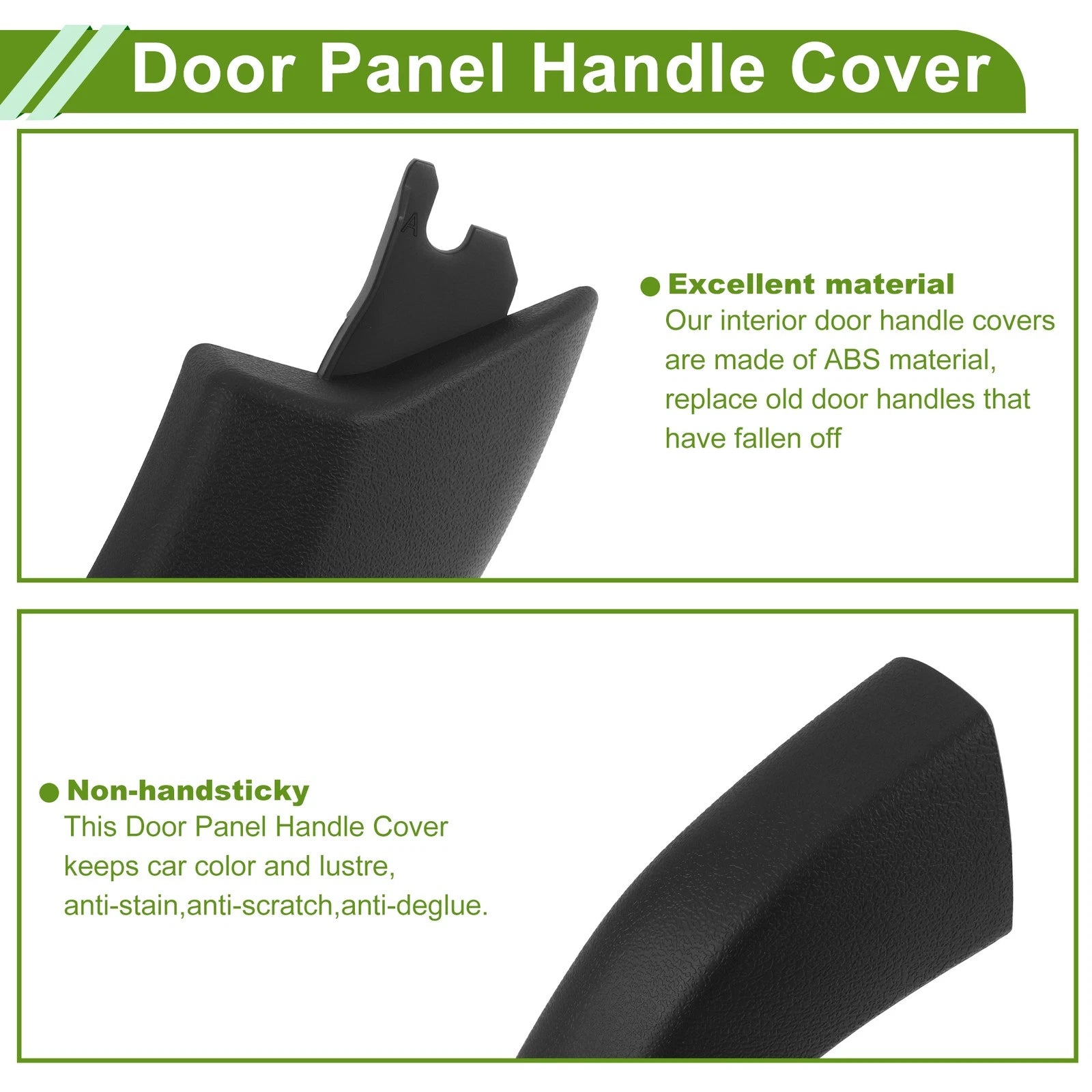 Door Panel Handle Pull Trim Cover for BMW X3 G01 (2018–2021) No. 51416999880 Black