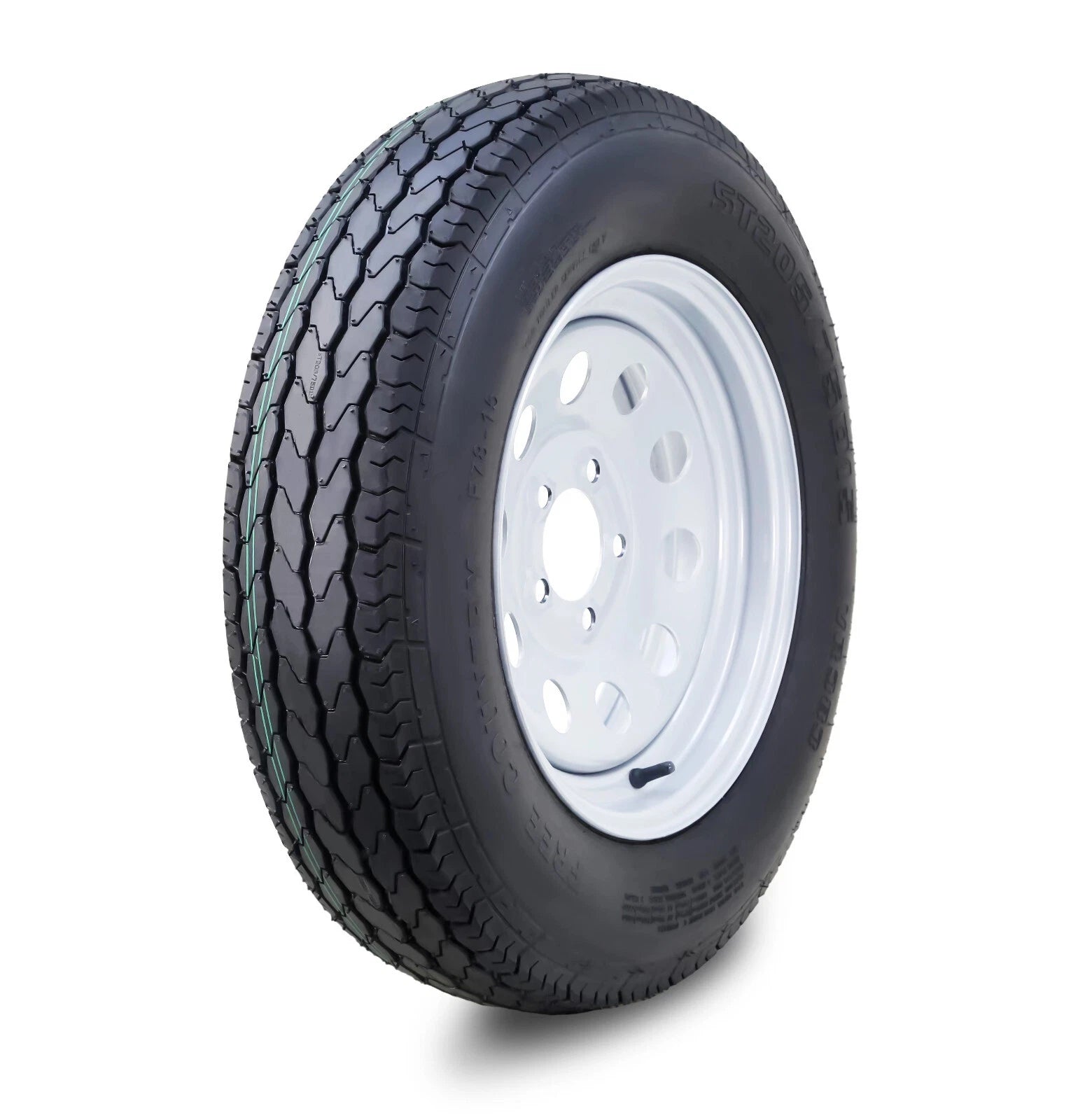 Free Country ST205/75D15 Trailer Tire Rim 6-Ply 5 Lug x 4.5" (C 107L)