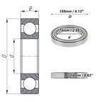Deep Groove Ball Bearing P6 for Scooter Skateboard Wheel (75x105x16mm)