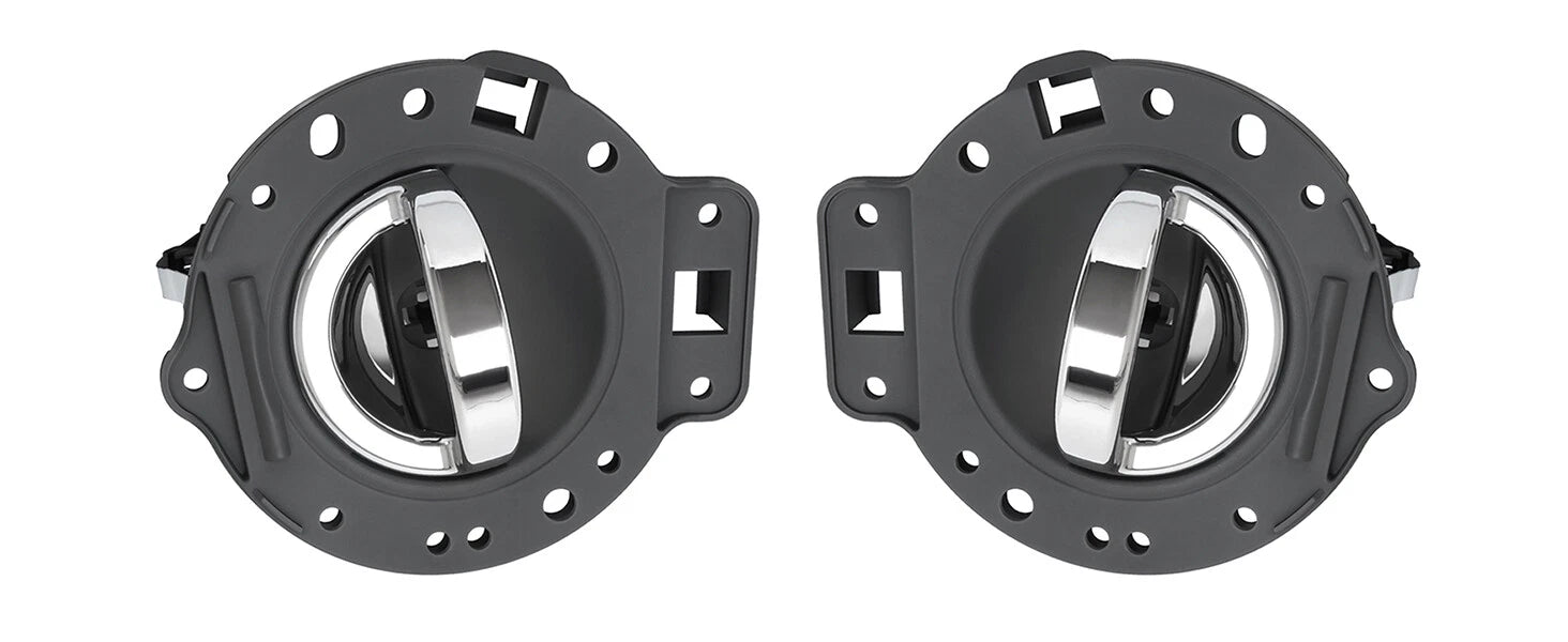 Set of 2 Gray Chrome Inside Inner Door Handles for Jeep Commander (2006–2010)