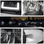 LED DRL Bumper Headlight for Chevy Colorado (2004–2012) Black Housing