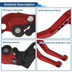 Adjustable Short Brake Clutch Levers 1 Pair for Honda CBF600/SA (2010–2013) Red
