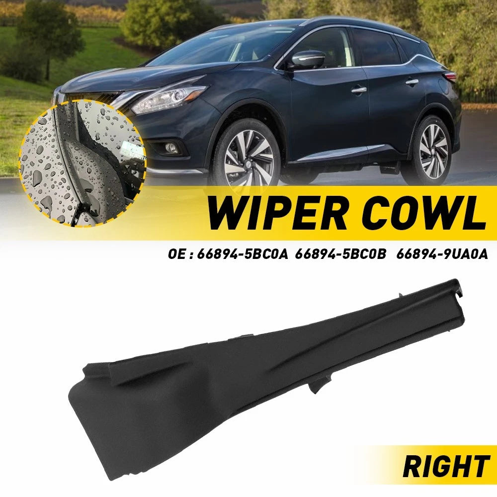 Right Windshield Wiper Cowl Extension Cover for Nissan Murano (2015–2017)