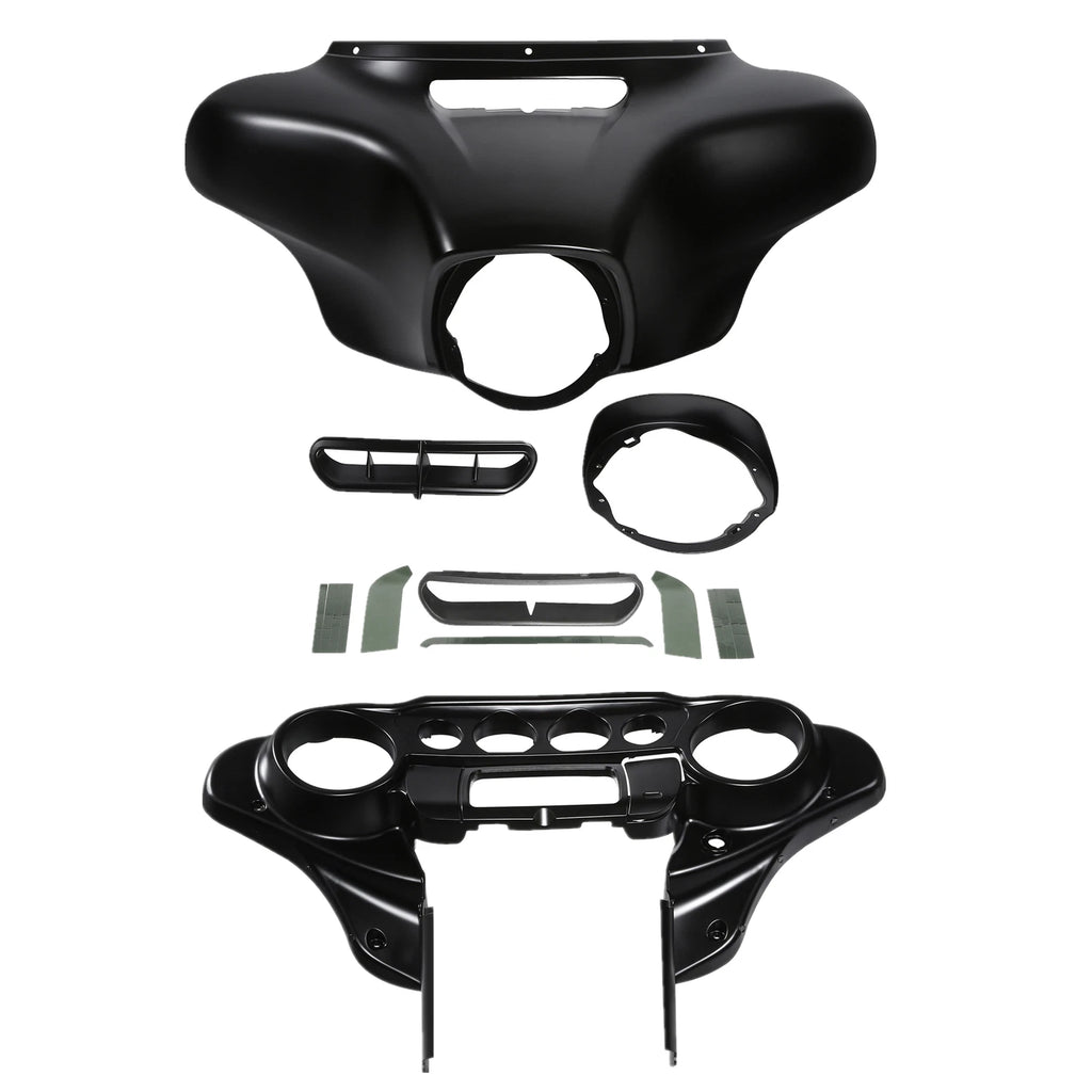 Batwing Inner Outer Fairing for Harley Electra Glide, Street Glide (2014–Present) Black Denim