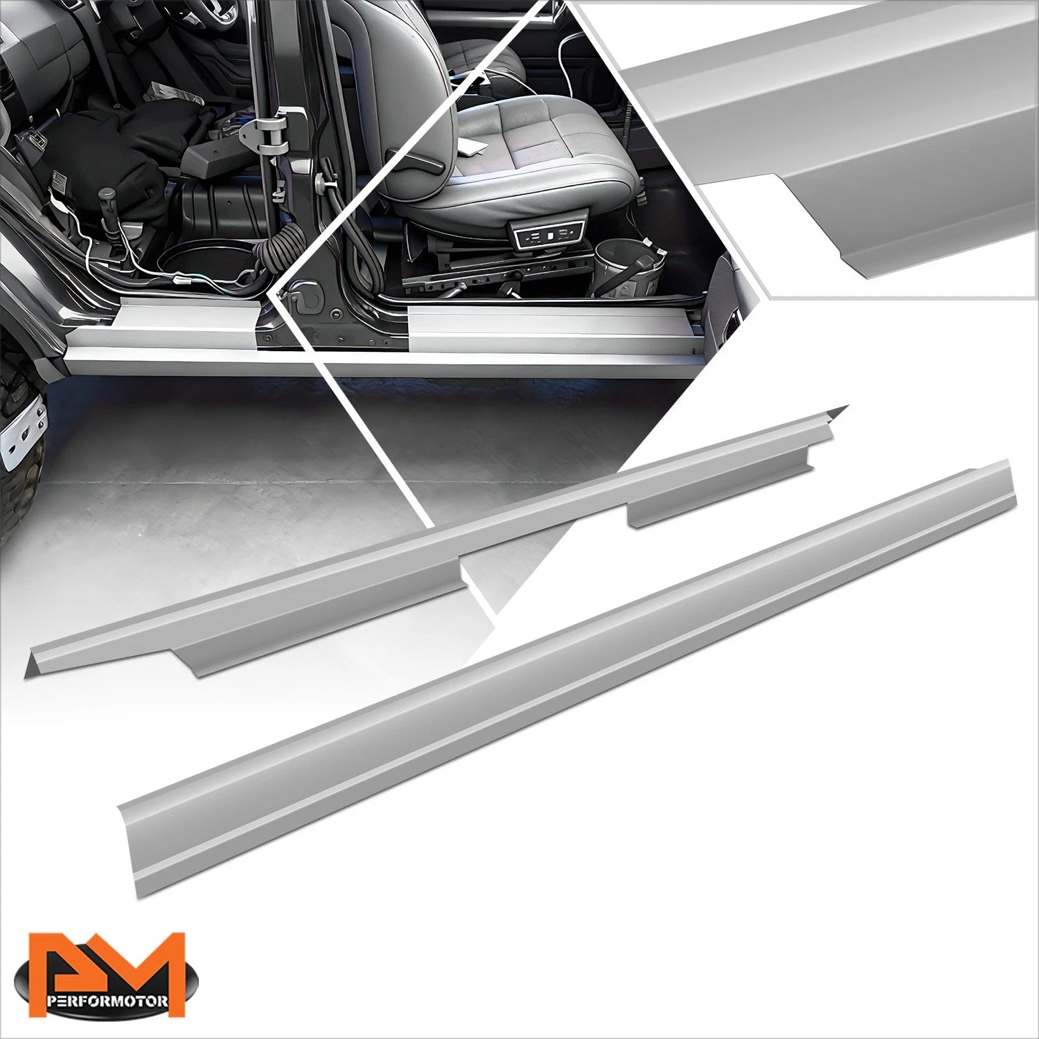 Rocker Panels for Ford Expedition (2007–2017) - Stamped Steel, Grey
