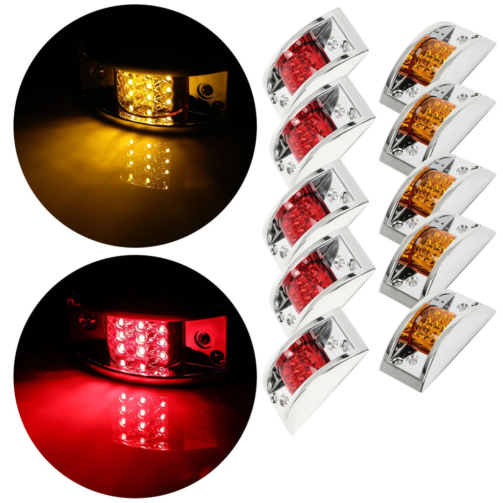 5X Amber Side Marker Lights for Peterbilt Truck (Fits Pickup Lorry Trailer)