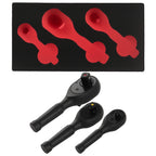 3pc Stubby Ratchet Set 1/4 3/8 1/2 Drive 72T for Auto Repair