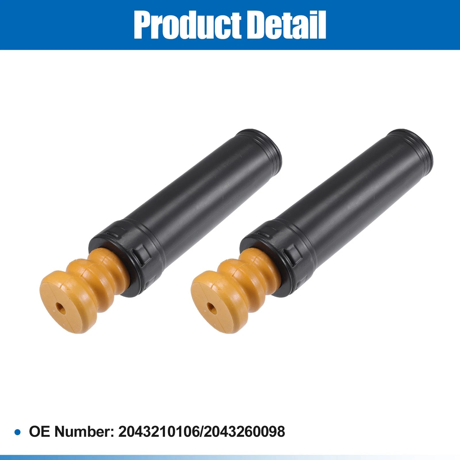 2X Coil Spring Damper Bumper for Mercedes-Benz C63 (2008–2015) 2043210106/2043260098