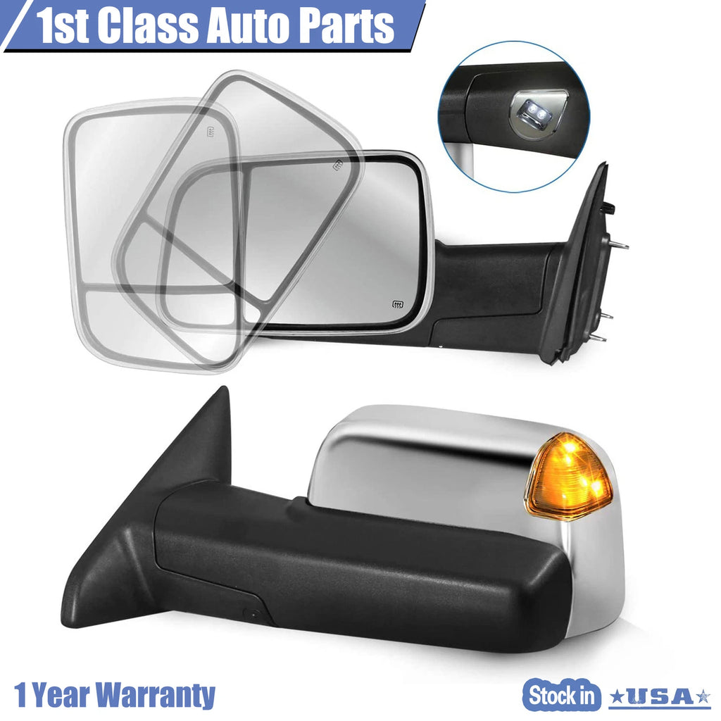 Left Heated Power Towing Mirror for Ram 1500 2500 3500 (2013-2018)