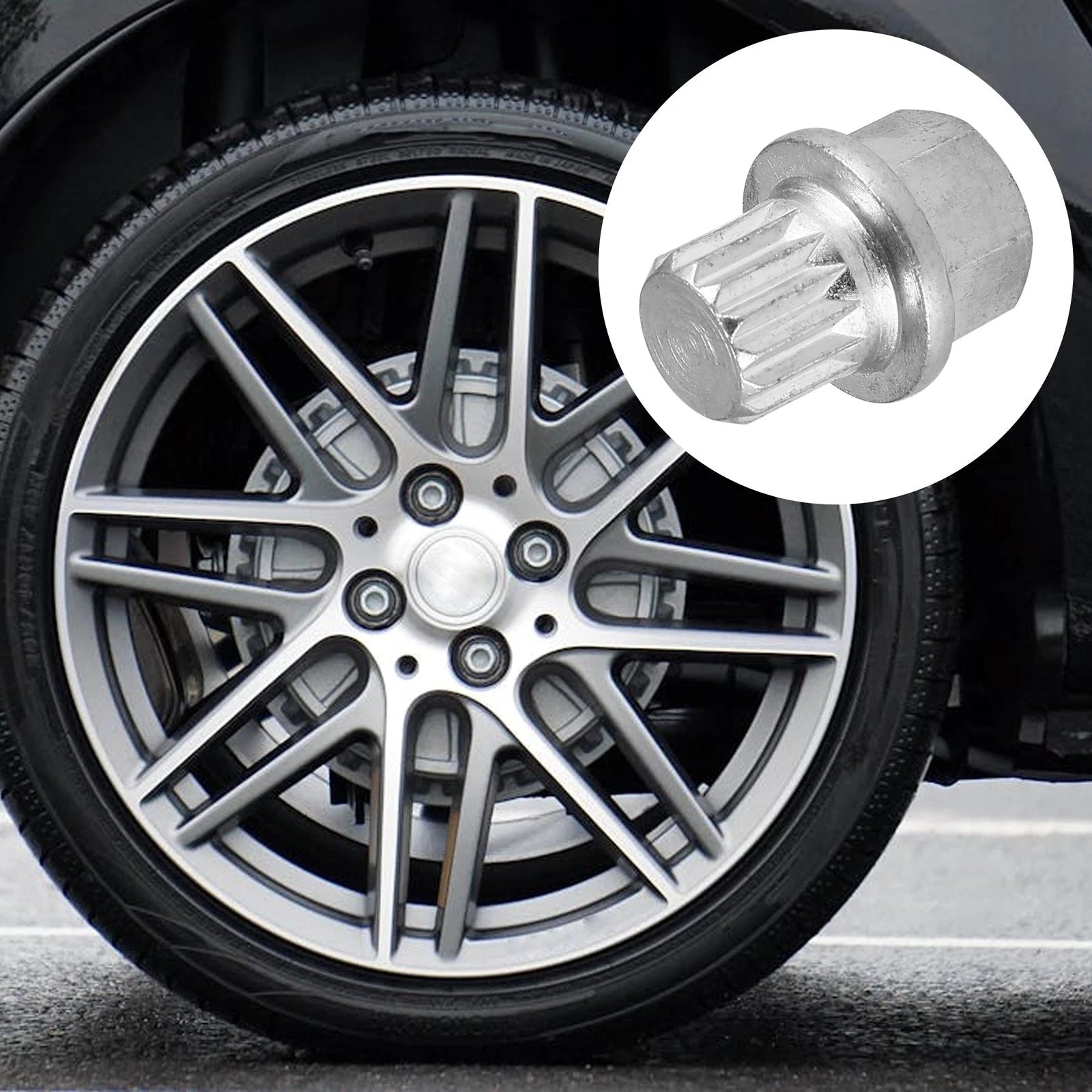 Set of 4 Wheel Lock Lug Nut Removal Keys for VW Audi (2015–2023)