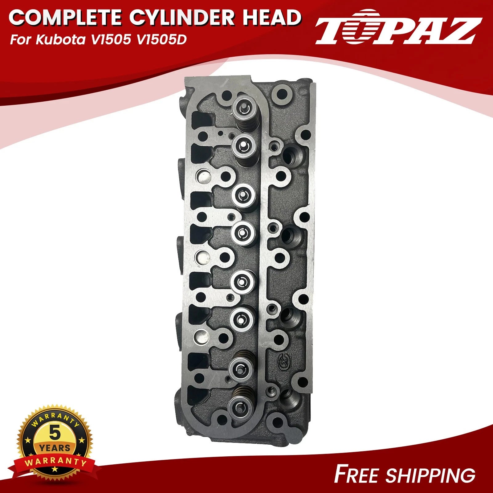 Complete Cylinder Head with Valves Spring Kit for Kubota V1505 