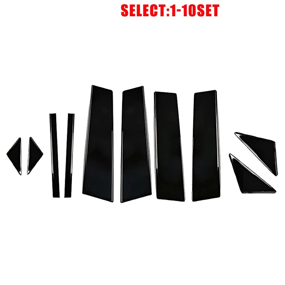Set of 4 Gloss Black Door Window Pillar Post Trim for Mazda 3 Axela (2014–2018)
