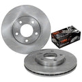 2x Front Brake Disc Rotors + Pads Set for Mazda 3 BK (2004-2009)