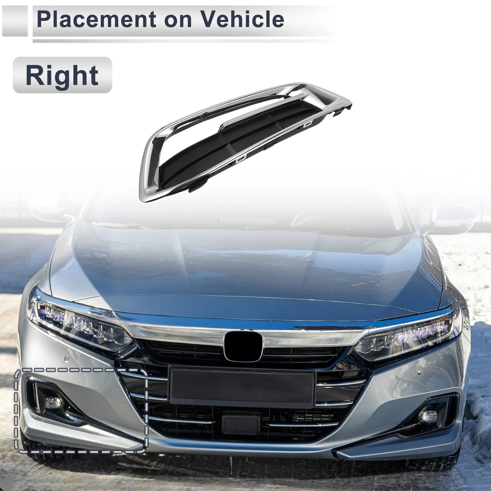 1 Pc Fog Light Grill for Ford Taurus (2015–2018) No.GR2B15A298DA