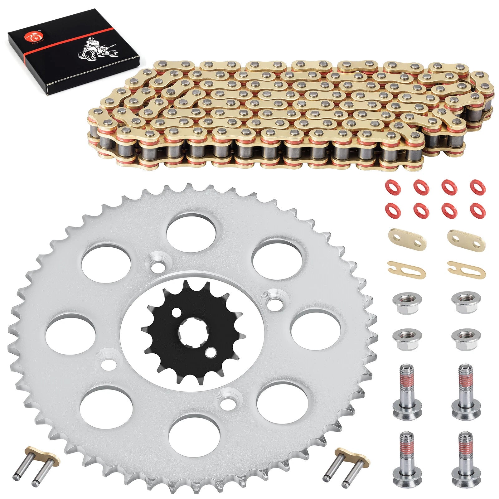 Sprocket Chain Set 14/50 Tooth 428 X-Ring for Honda XR100R CRF100F (2000–2023)