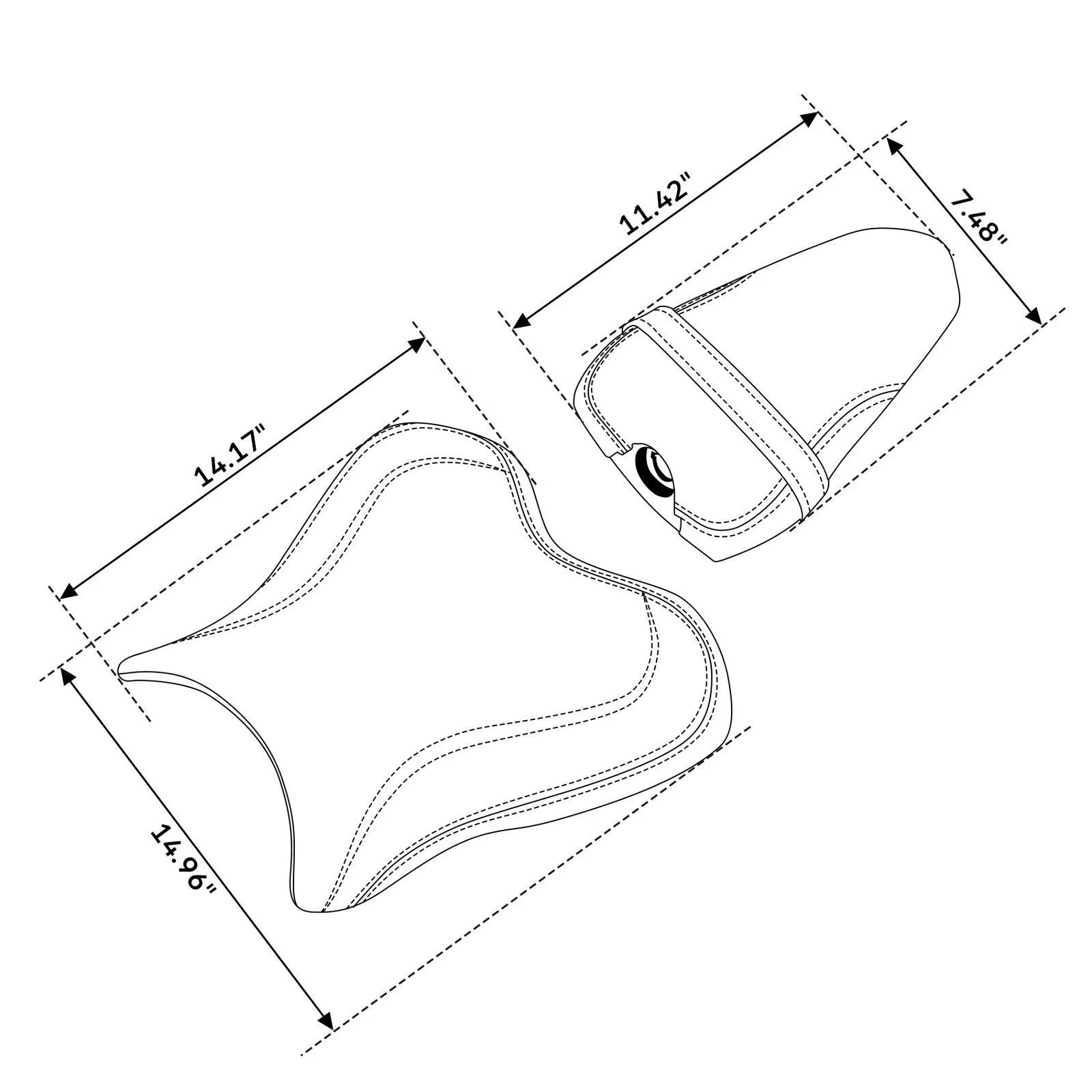 Rider & Rear Passenger Seat for Yamaha YZF R1 (2012–2023)