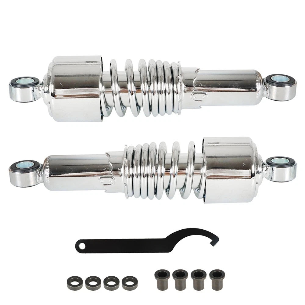 Set of 2 Rear Shock Absorbers for Universal Motorcycle (10.5")