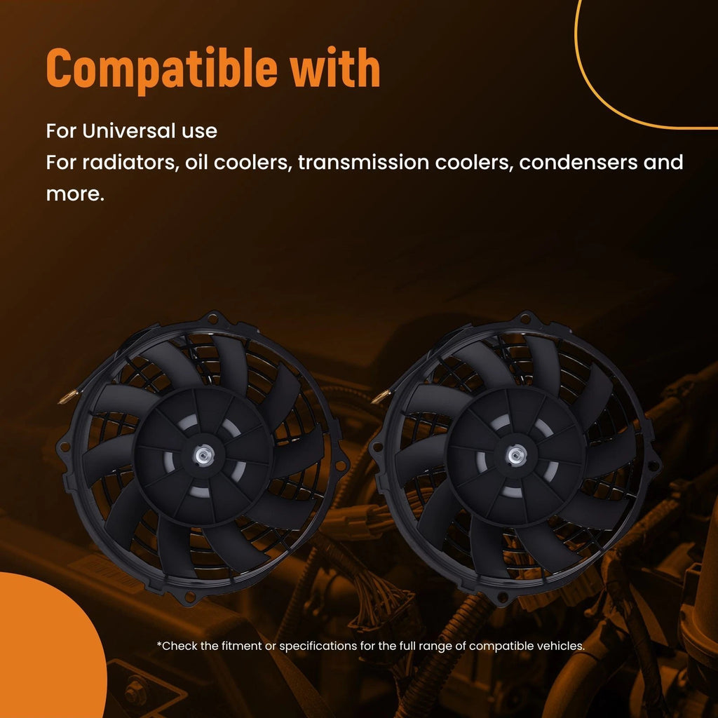 2X 7" Performance Cooling Fan for Universal Radiator (800CFM 2900RPM)