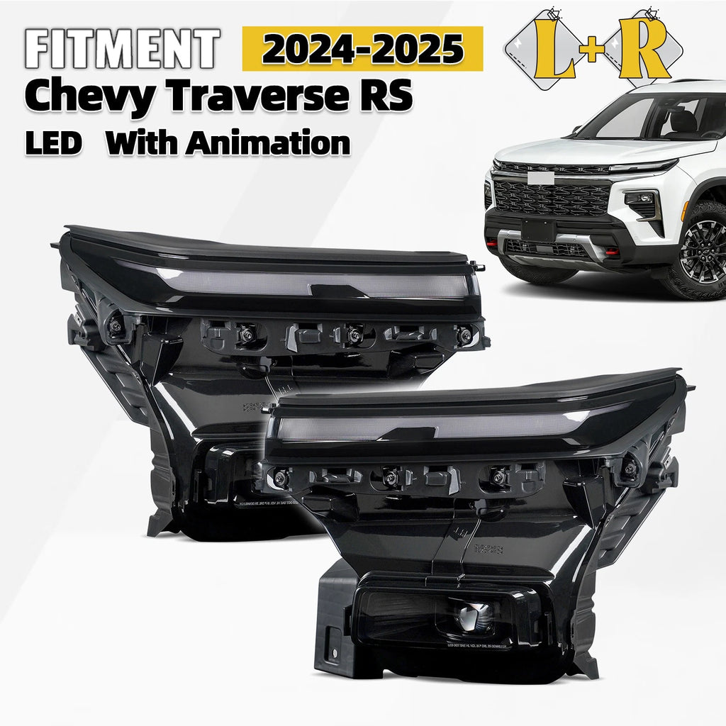 LED Headlight Pair for Chevy Traverse RS (2024–2026)