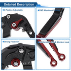 Adjustable Brake Clutch Levers for Honda X11 (1999–2002) Black Red