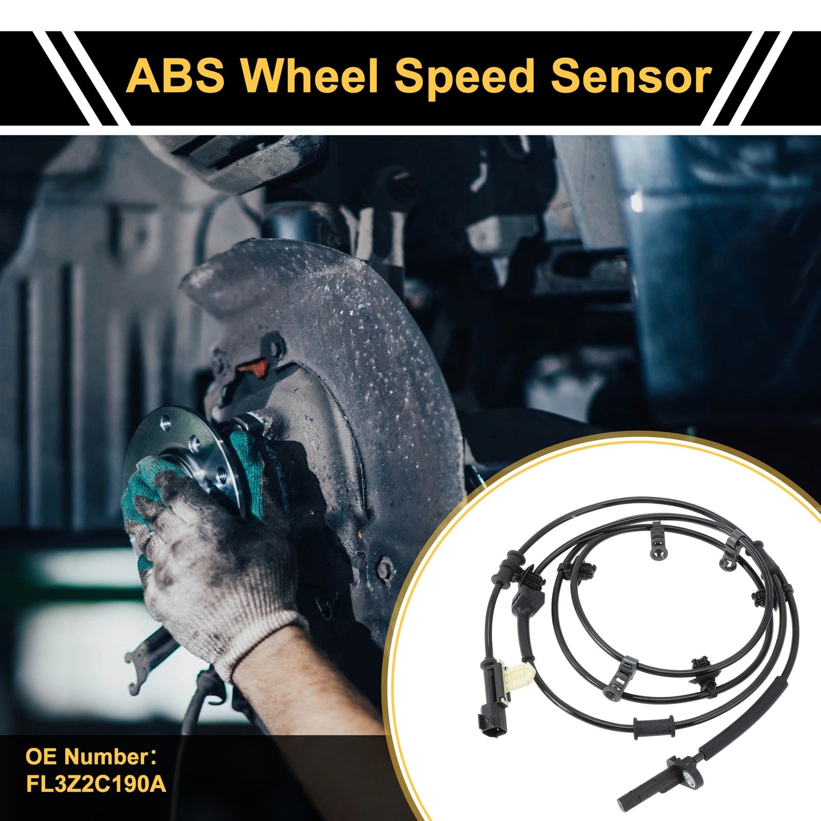 ABS Wheel Speed Sensor No.FL3Z2C190A for Ford F150 (2015–2017) Rear Right