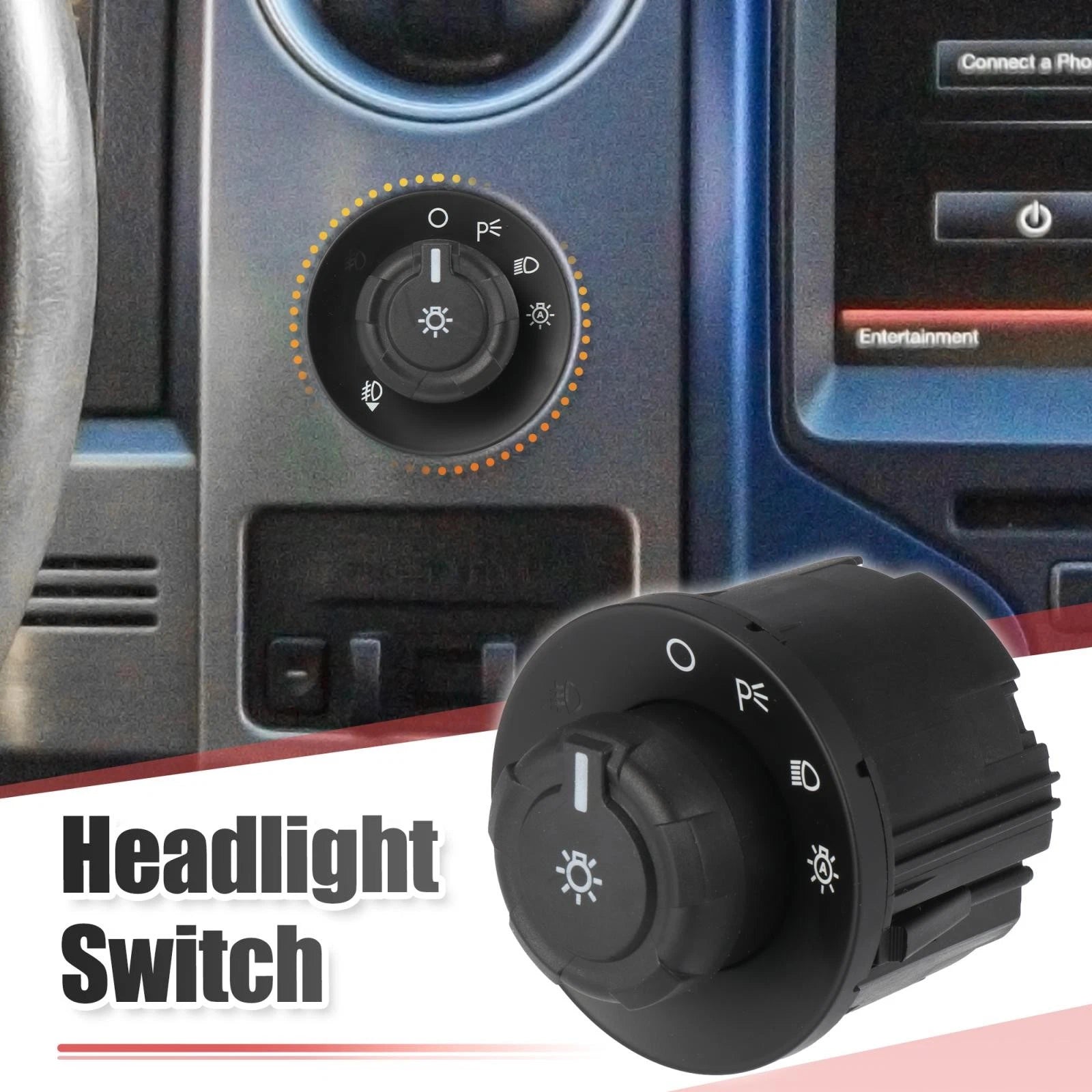 Headlight Lamp Fog Light Control Switch for Ford F-150 (2009–2019) 9L3Z11654CA SW6637