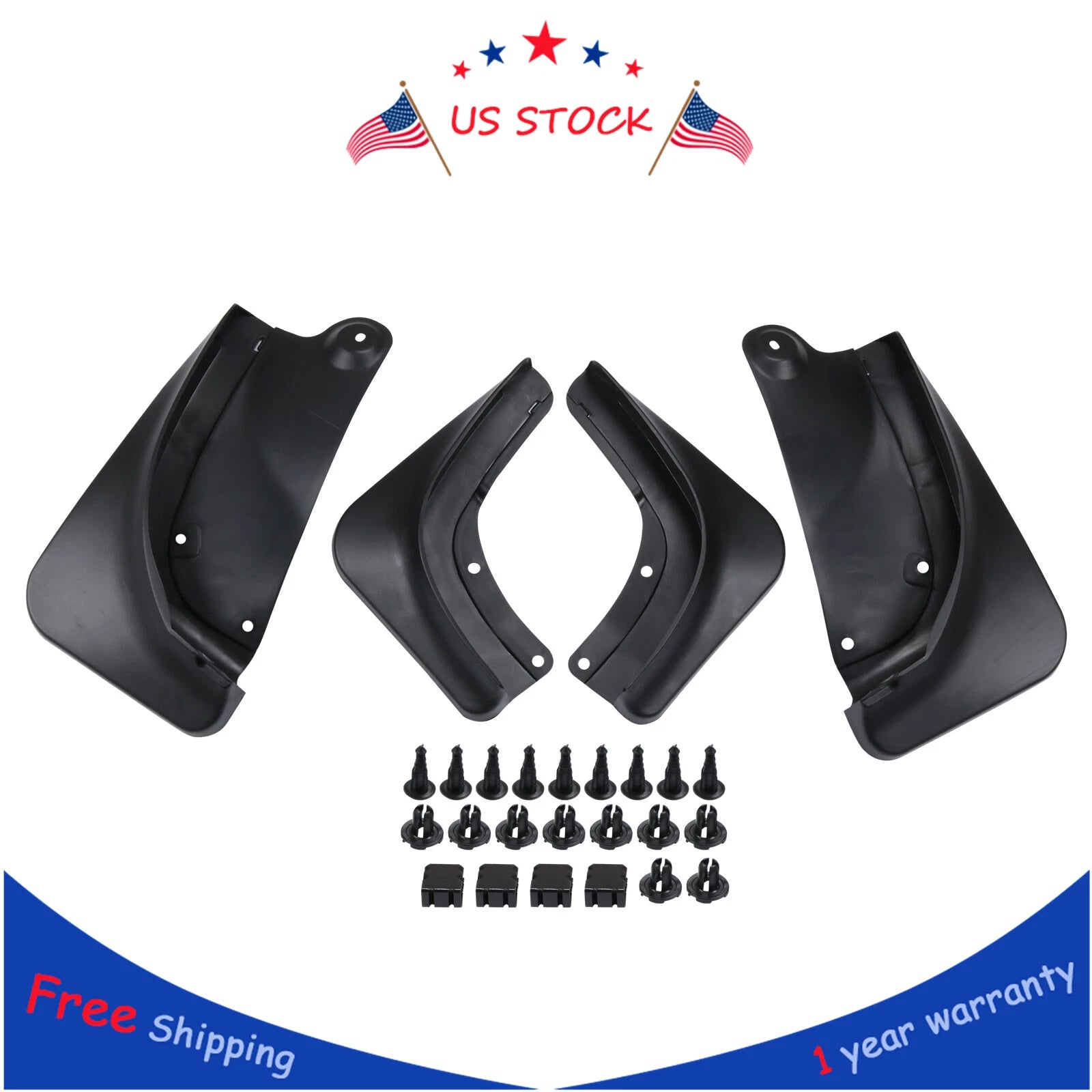 Set of 4 Mud Flaps Splash Guards for Tesla Model Y (2020–2022)