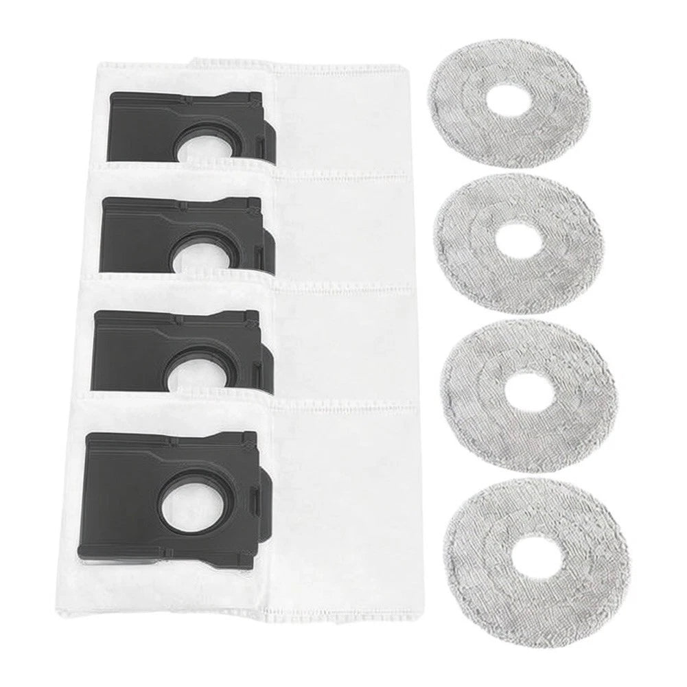 Set of 4 Dust Bags + 4 Mop Pads for Dreame Mova E40 Ultra