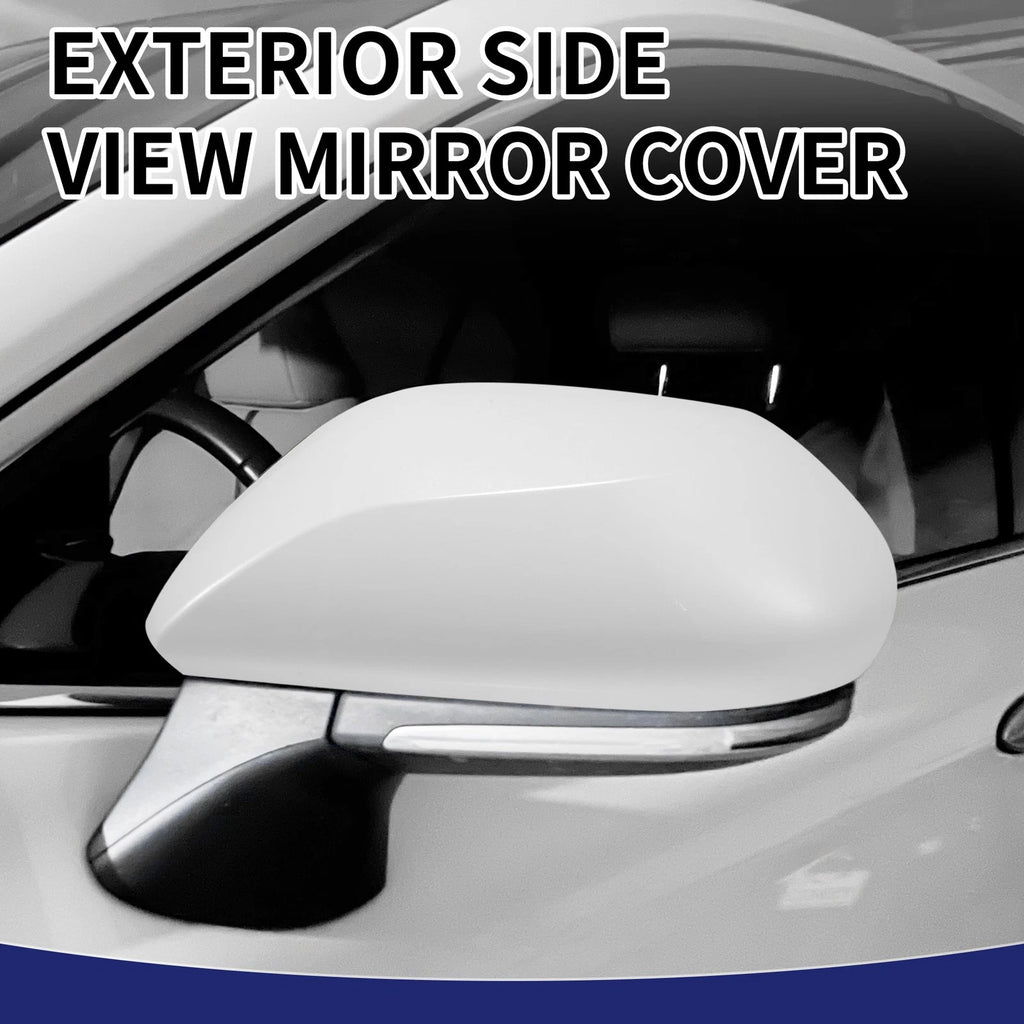 Right Side Mirror Cover Cap for Toyota Prius (2016–2019) ABS White