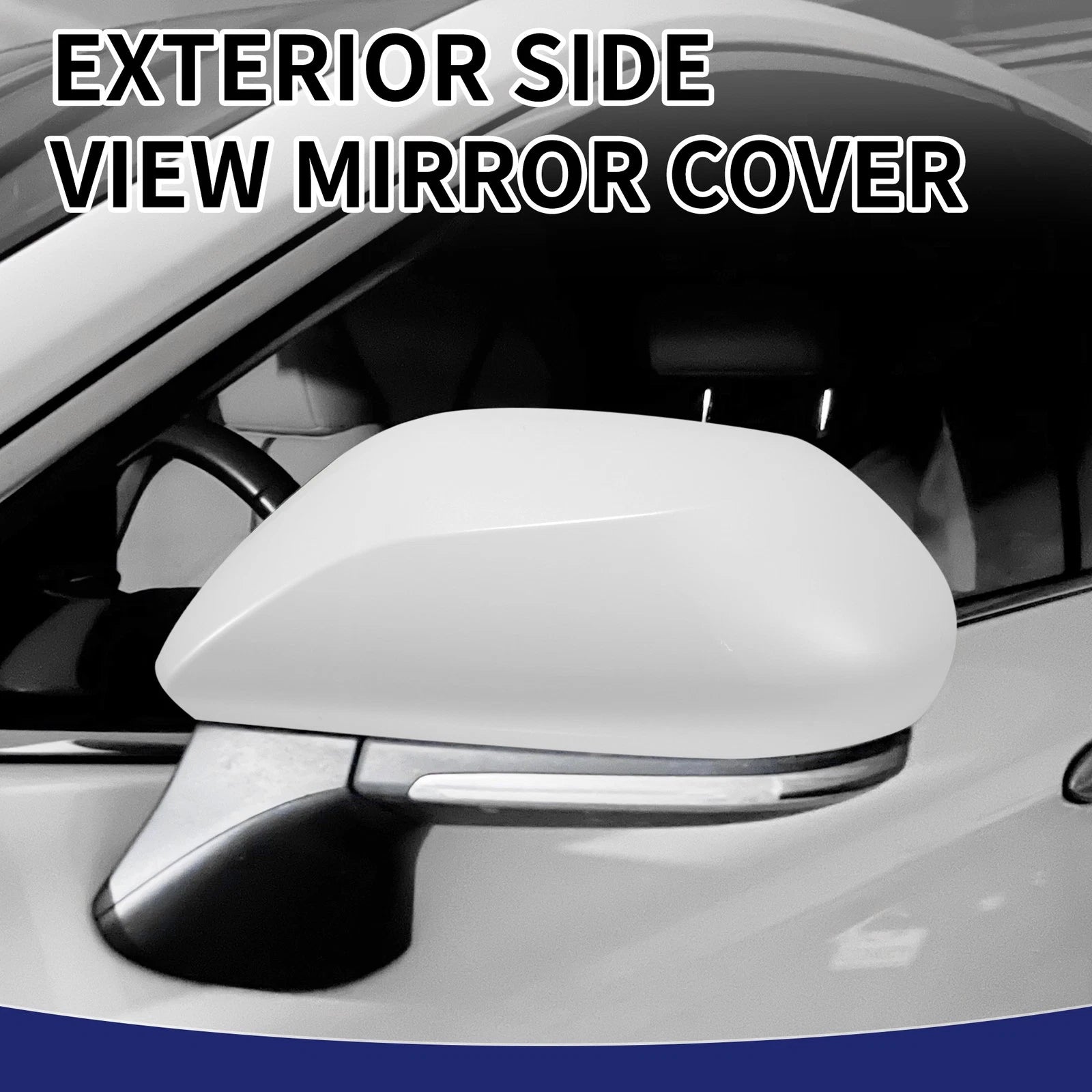 Right Side Mirror Cover Cap for Toyota Prius (2016–2019) ABS White