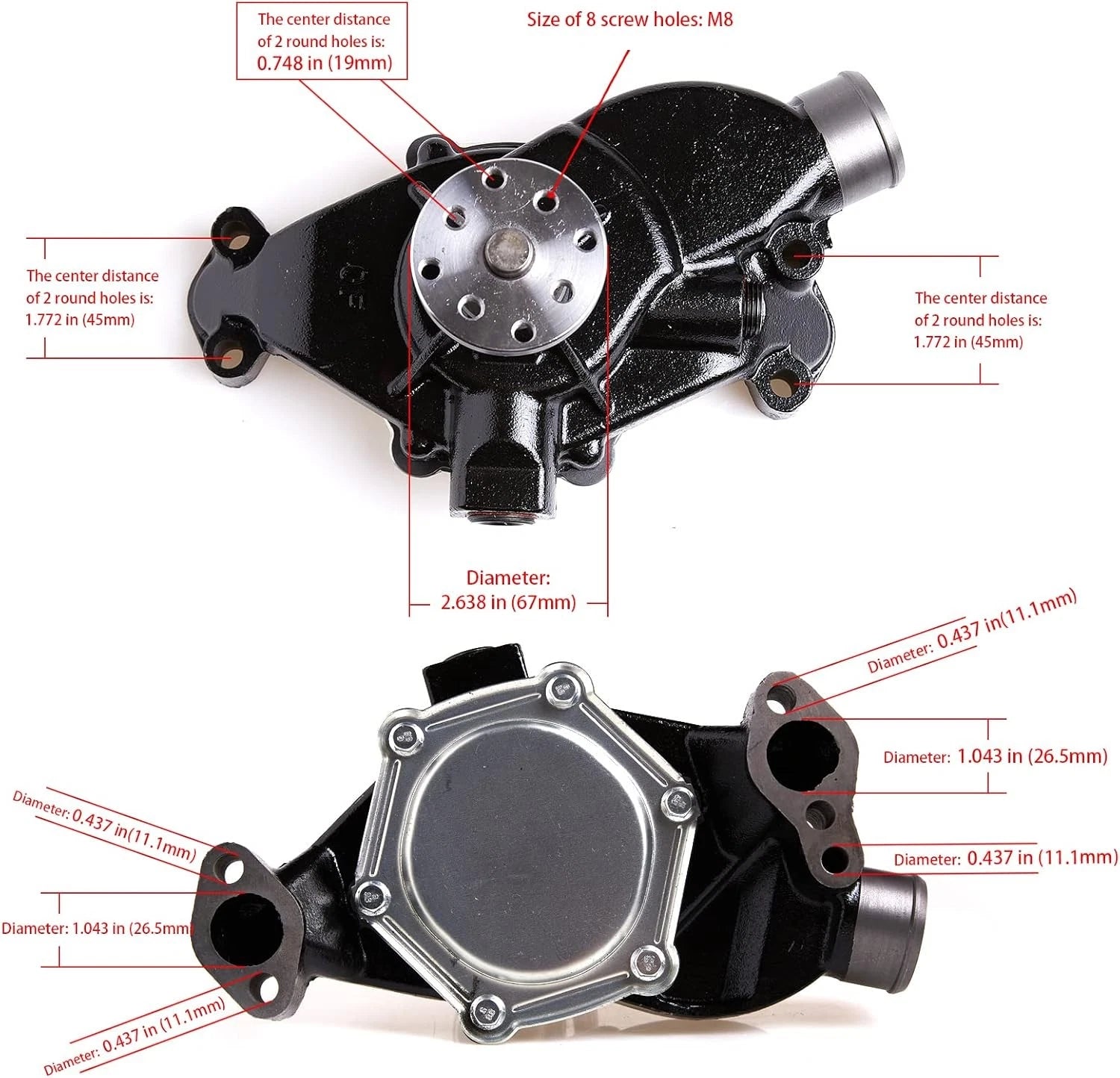 Sea Water Pump 3853850 for MerCruiser Penta 3.8–5.7L