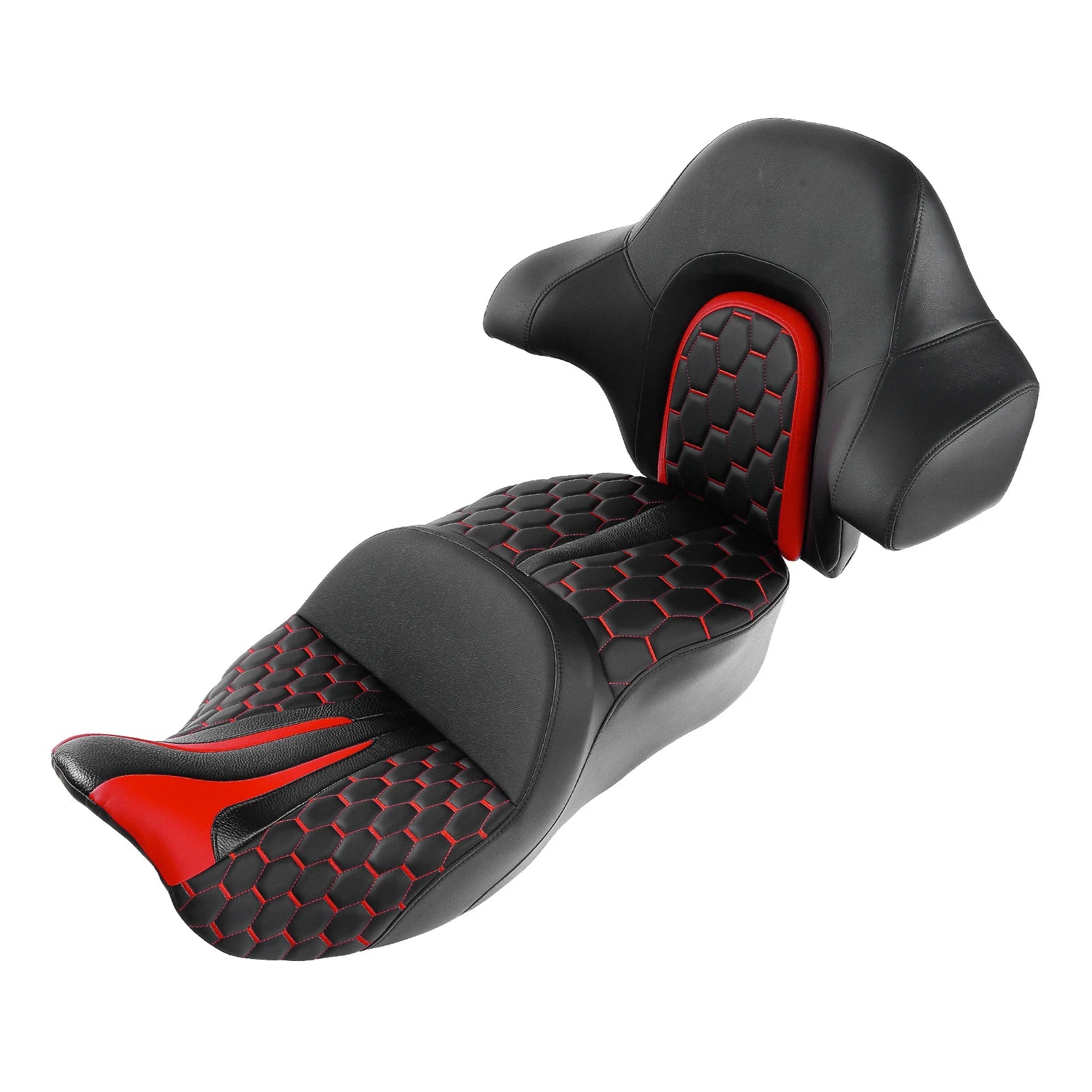 Seat Backrest Pad for Harley Street Glide (2014–2023) Black Red