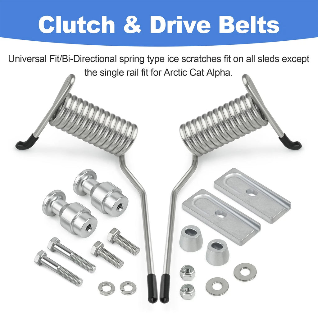 Universal Reversible Snowmobile Ice Scratcher Bracket Kit for Ski-Doo Yamaha