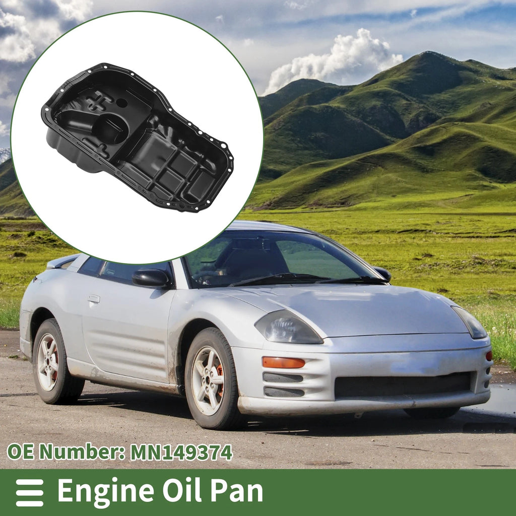 1 Pc Engine Oil Pan MN149374 for Mitsubishi Eclipse (2006–2012) Iron Black