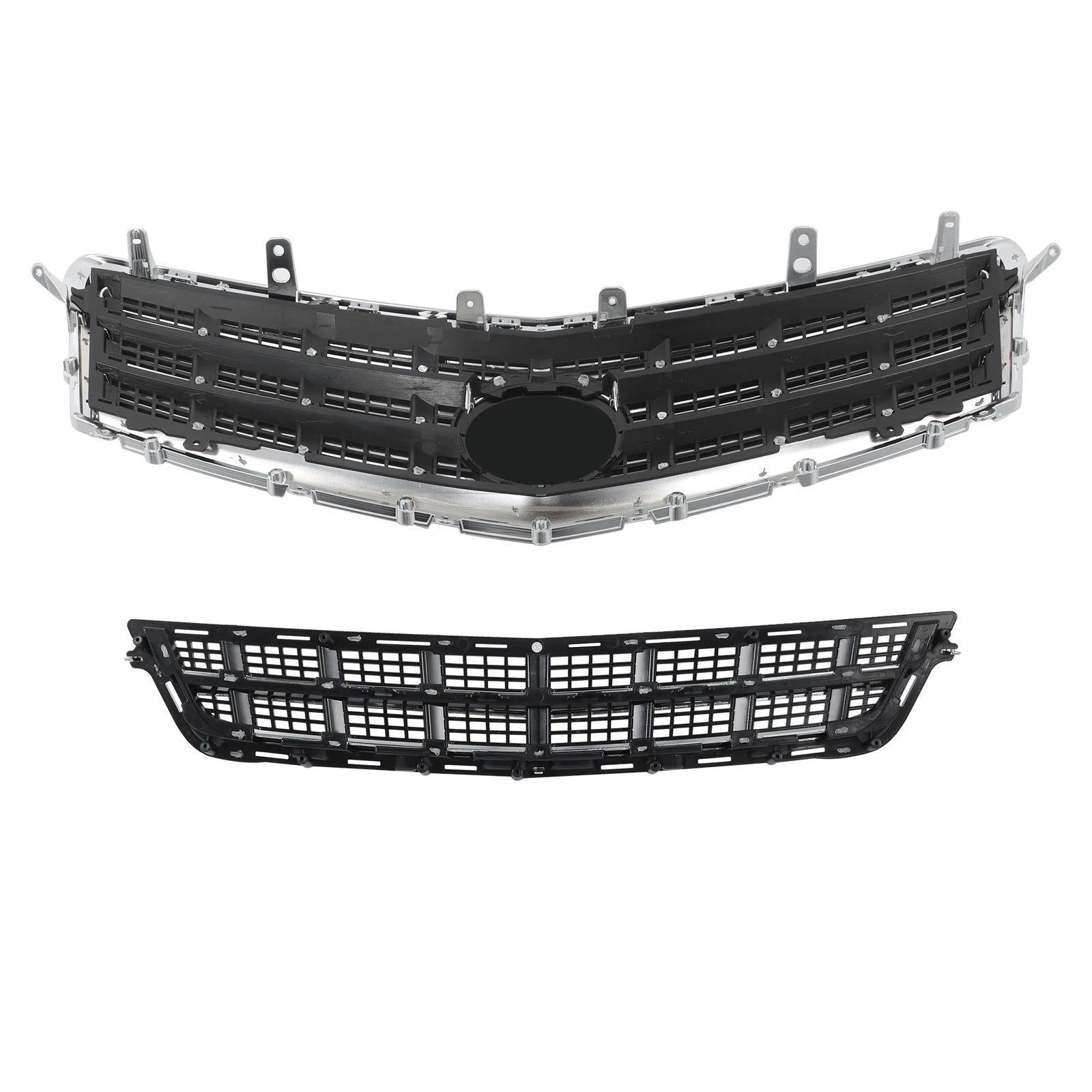 Set of 2 Grilles for Cadillac ATS (2013-2014) Front Upper & Lower