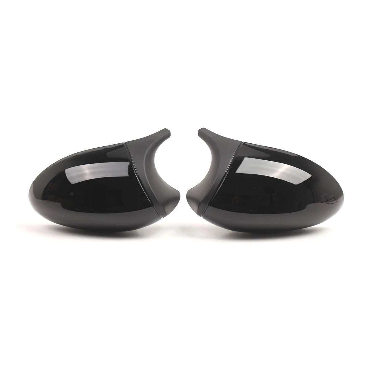 2Pcs Black M-Style Wing Side Mirror Cap Covers for BMW E90 E92 E93 (2007–2013)