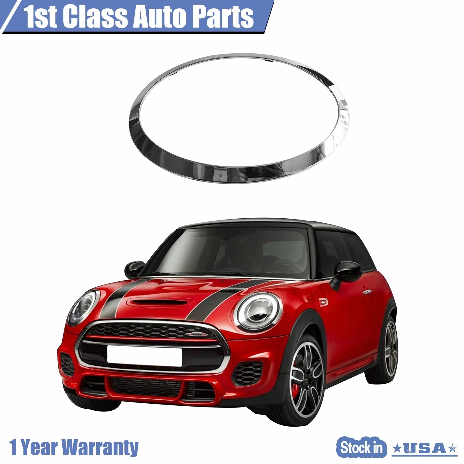 Chrome Headlight Trim Ring for Mini Cooper (2014–2019)