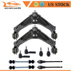 10Pc Front Control Arms Sway Bars Ball Joints for GMC Sierra Chevrolet Silverado (2007–2018)