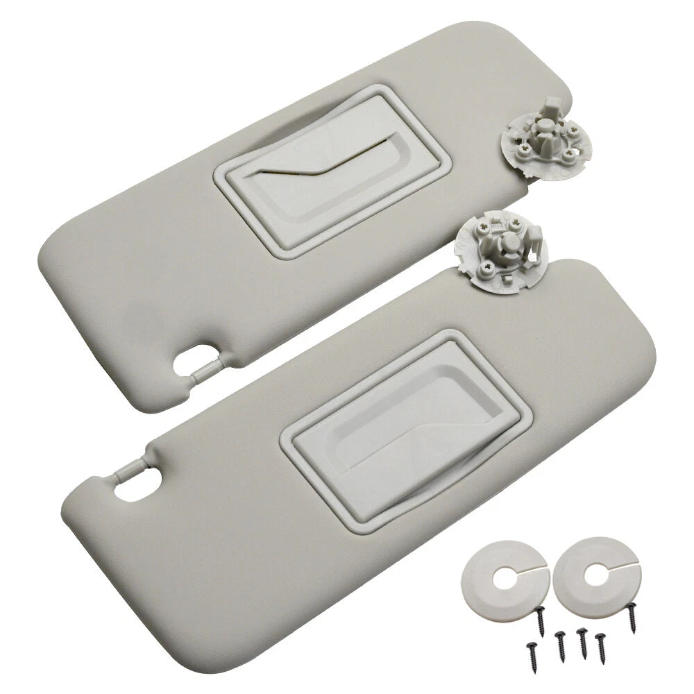 Sun Visor Set for Chevy Cruze (2017–2018) - Gray, Left & Right, w/Mirror