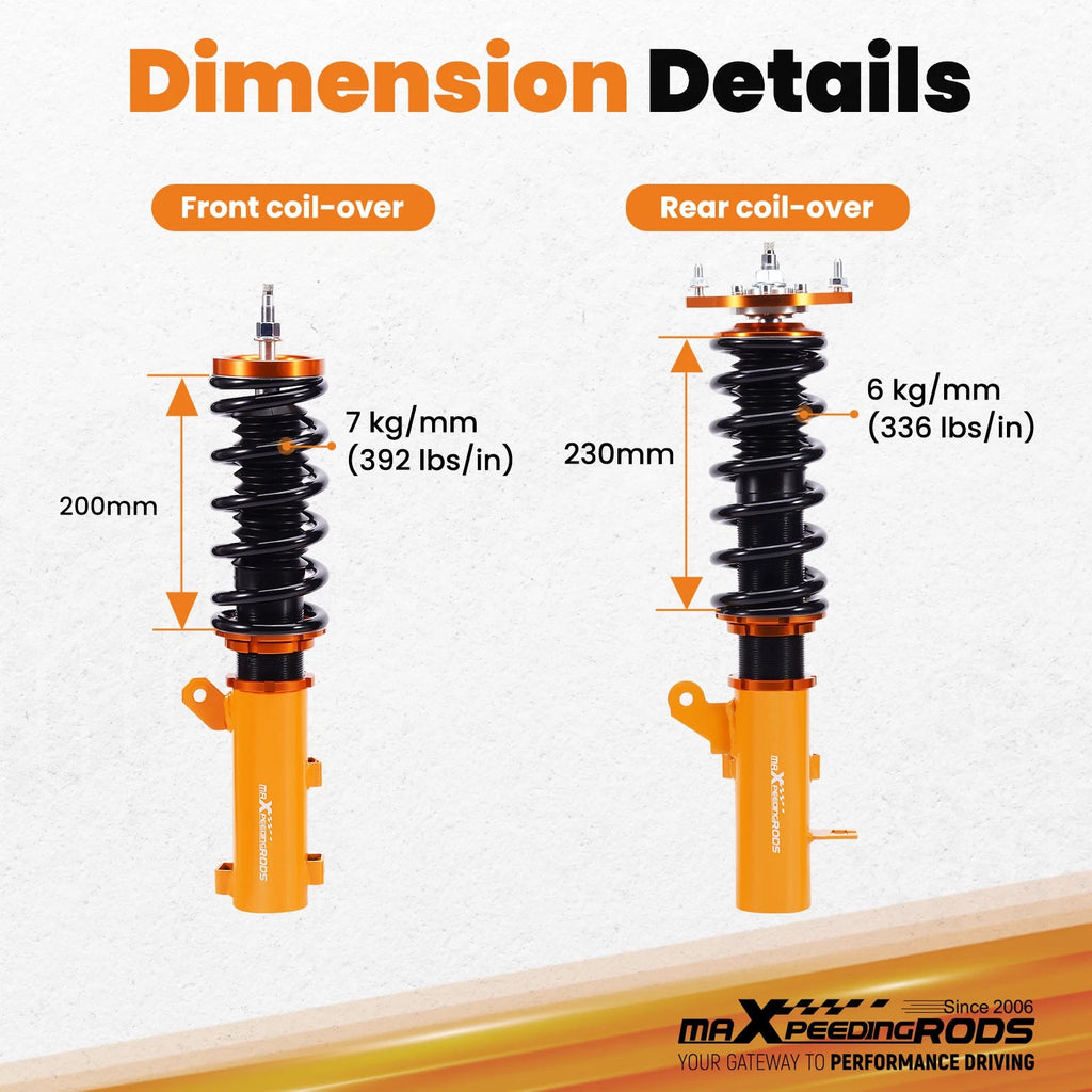 24-Way Adjustable Coilovers for Hyundai Tiburon GS (2003-2008)