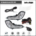 Fog Lights for Hyundai Accent (2012–2017) with Wiring Kit & Switch
