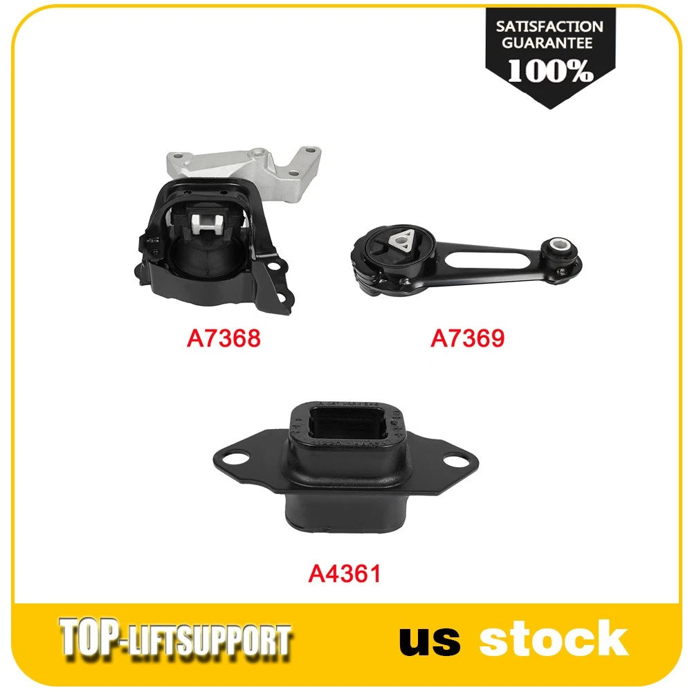 3X Engine Motor & Transmission Mounts for Nissan Versa Note (2014–2017)