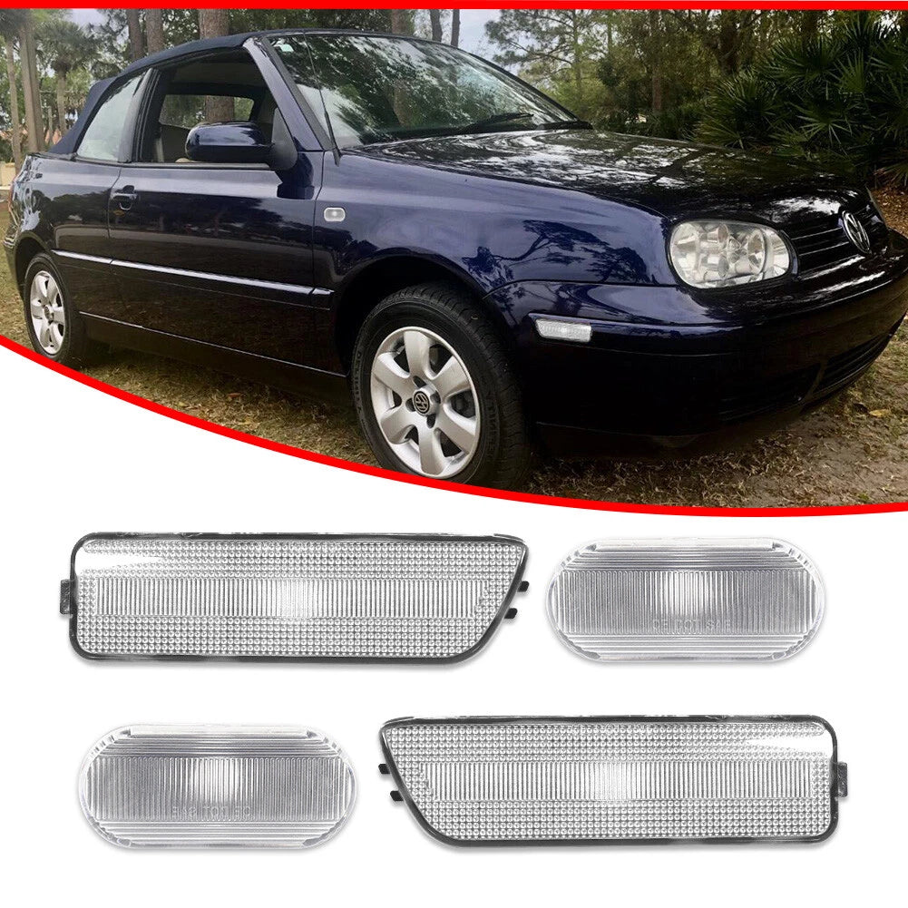 Set of 4 Front Bumper Fender Reflector Side Marker Lights for VW Golf Jetta