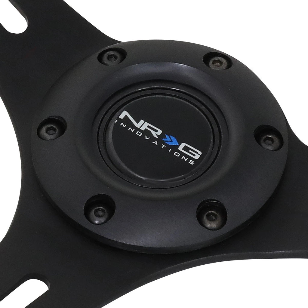 NRG 35cm Deep Dish Glow In Dark Wood Grip Steering Wheel for Universal Fit