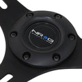 NRG 35cm Deep Dish Glow In Dark Wood Grip Steering Wheel for Universal Fit
