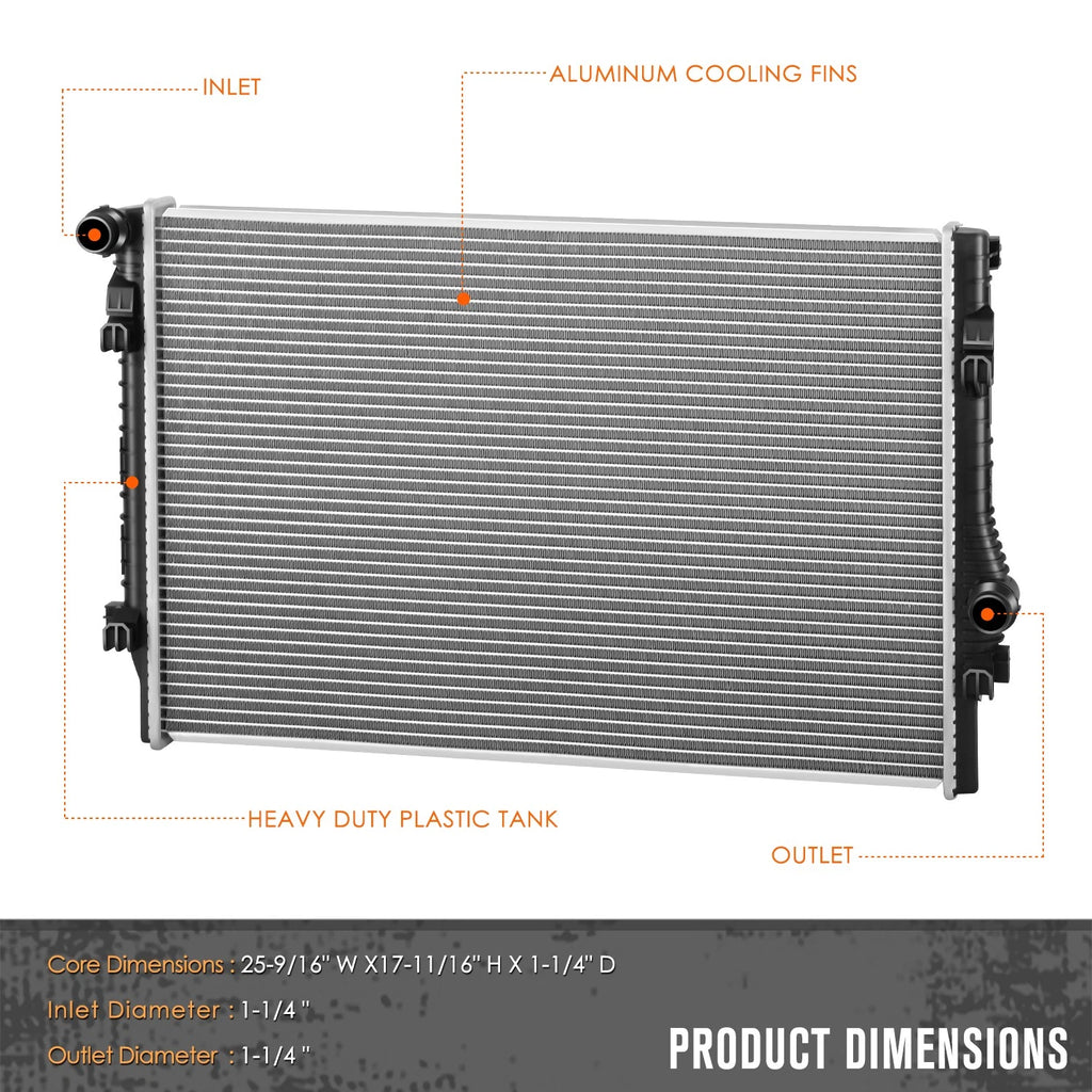 Aluminum Core Cooling Radiator DPI-13703 for VW Golf GTI Tiguan (2015–2022)