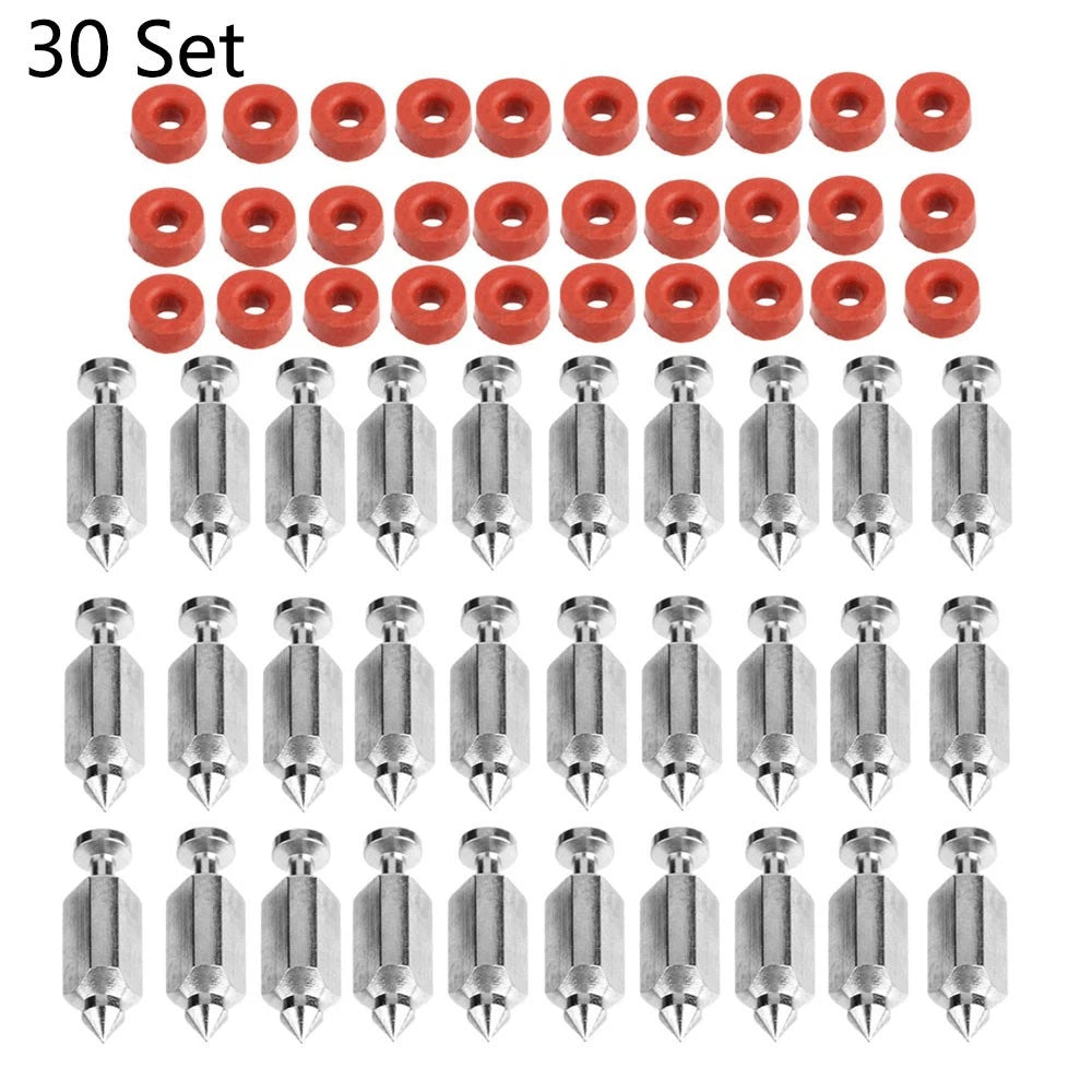 30Pcs Carburetor Float Valve Needle Seat Kit for Briggs & Stratton (398188)