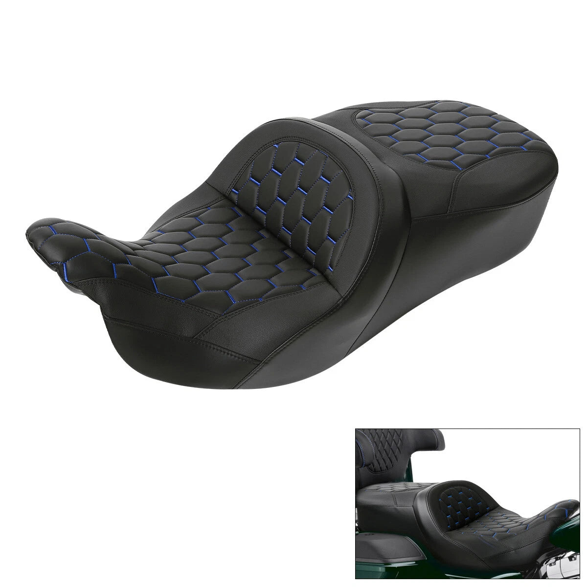 Rider Driver Passenger Seat for Harley Touring Street Road Glide (2009–2023)