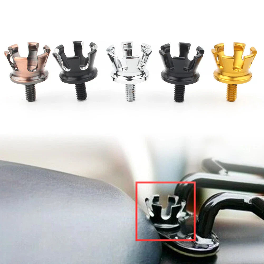 Imperial Crown Style Rear Seat Bolt Tab Screws for Harley 1996-2023